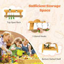 Outdoor Wooden Mud Kitchen with Grill and Garden Tools – Yellow