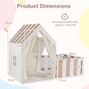 Kids Play Tent with Attached Play Area and Mat – Beige