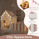 Kids Play Tent with Attached Play Area and Mat – Beige
