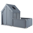 Kids Play Tent with Attached Play Area and Mat – Grey