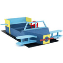 Kids Aeroplane Sandpit with Bench Seat – Blue