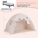 Large Kids Canopy Play Tent with Two Windows – Beige