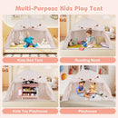 Large Kids Canopy Play Tent with Two Windows – Beige