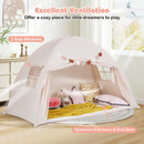 Large Kids Canopy Play Tent with Two Windows – Beige