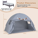 Large Kids Canopy Play Tent with Two Windows – Grey