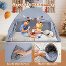 Large Kids Canopy Play Tent with Two Windows – Grey