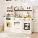 Beige Play Kitchen with Lights, Dispenser and Dishwasher – Beige