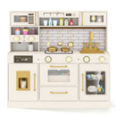 Beige Play Kitchen with Lights, Dispenser and Dishwasher – Beige