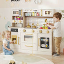 Beige Play Kitchen with Lights, Dispenser and Dishwasher – Beige