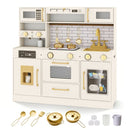 Beige Play Kitchen with Lights, Dispenser and Dishwasher – Beige