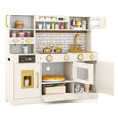 Beige Play Kitchen with Lights, Dispenser and Dishwasher – Beige