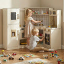 Corner Play Kitchen with Circulating Tap and Ice Dispenser – Beige