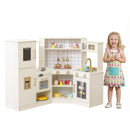 Corner Play Kitchen with Circulating Tap and Ice Dispenser – Beige