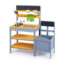 Outdoor Mud Kitchen with Side Planter and Chalkboard – Yellow