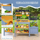Outdoor Mud Kitchen with Side Planter and Chalkboard – Yellow