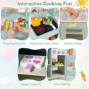 Wheeled Wooden Play Kitchen and Bakery Shop – Green