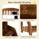 Wooden Market Stand with Planter Box and 25 Accessories – Brown