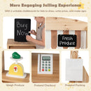 Wooden Market Stand with Planter Box and 25 Accessories – Natural
