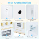 Wooden Play Kitchen with Light-Up Stove and Fridge – White