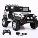 Baby Direct 12V Kids Ride-On Car with Parental Remote Control and Spring Suspension in White
