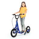Youth Scooter with 32cm Air-Filled Wheels and Dual Handbrakes – Blue