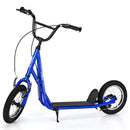 Youth Scooter with 32cm Air-Filled Wheels and Dual Handbrakes – Blue