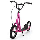 Youth Scooter with 32cm Air-Filled Wheels and Dual Handbrakes – Pink