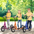 Youth Scooter with 32cm Air-Filled Wheels and Dual Handbrakes – Pink