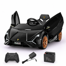 Baby Direct Electric Toy Car with Remote Control & LED Lights for Kids in Black