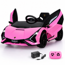 Baby Direct Electric Toy Car with Remote Control & LED Lights for Kids in Pink
