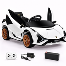 Baby Direct Electric Toy Car with Remote Control & LED Lights for Kids in White