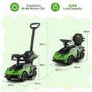 Lamborghini 3-in-1 Toddler Push Car – Green
