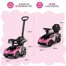 Lamborghini 3-in-1 Toddler Push Car – Pink