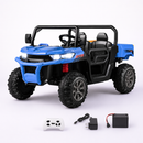 Baby Direct 12V 2-Seater Kids Ride On Dump Truck with Shovel and Remote Control in Blue