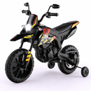 Baby Direct Licensed Aprilia Kids Ride On Motorcycle with 2 Training Wheels in Black