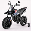 Baby Direct Licensed Aprilia Kids Ride On Motorcycle with 2 Training Wheels in Navy