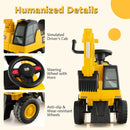 Toddler Ride-On Excavator with Rotating Digger Arm – Yellow