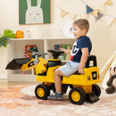 Toddler Ride-On Bulldozer with Storage Seat – Yellow