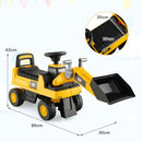 Toddler Ride-On Bulldozer with Storage Seat – Yellow