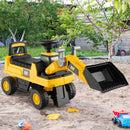 Toddler Ride-On Bulldozer with Storage Seat – Yellow
