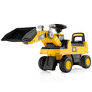 Toddler Ride-On Bulldozer with Storage Seat – Yellow