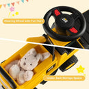 Toddler Ride-On Bulldozer with Storage Seat – Yellow