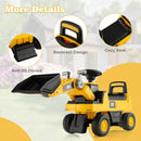 Toddler Ride-On Bulldozer with Storage Seat – Yellow