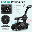 Lamborghini Licensed 3-in-1 Toddler Push Car – Black