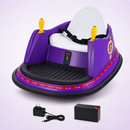 Baby Direct 12V Electric Kids Ride On Bumper Car with Flashing Lights and Slow Start Function in Purple