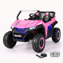 Baby Direct 12V 2-Seater Kids Ride On Car  with Light Music & Electric Remote Control in Pink