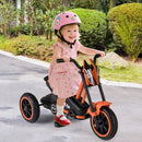 Kids Pedal Tricycle with Steering Handlebars – Orange