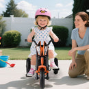 Kids Pedal Tricycle with Steering Handlebars – Orange