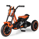 Kids Pedal Tricycle with Steering Handlebars – Orange