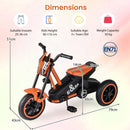 Kids Pedal Tricycle with Steering Handlebars – Orange